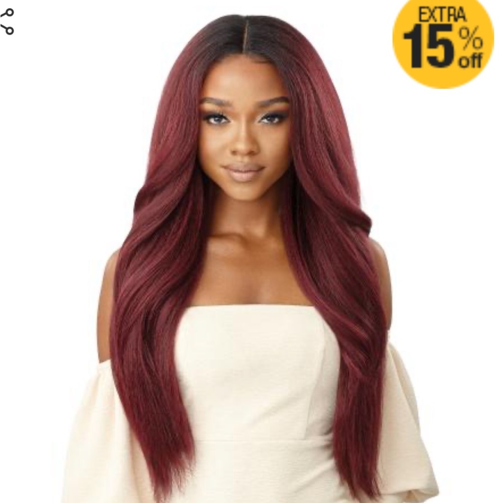 Outre Human Hair Blend HD Lace Frontal Wig 360 Hand-Tied 13x6 Lace Wig Sunniva
